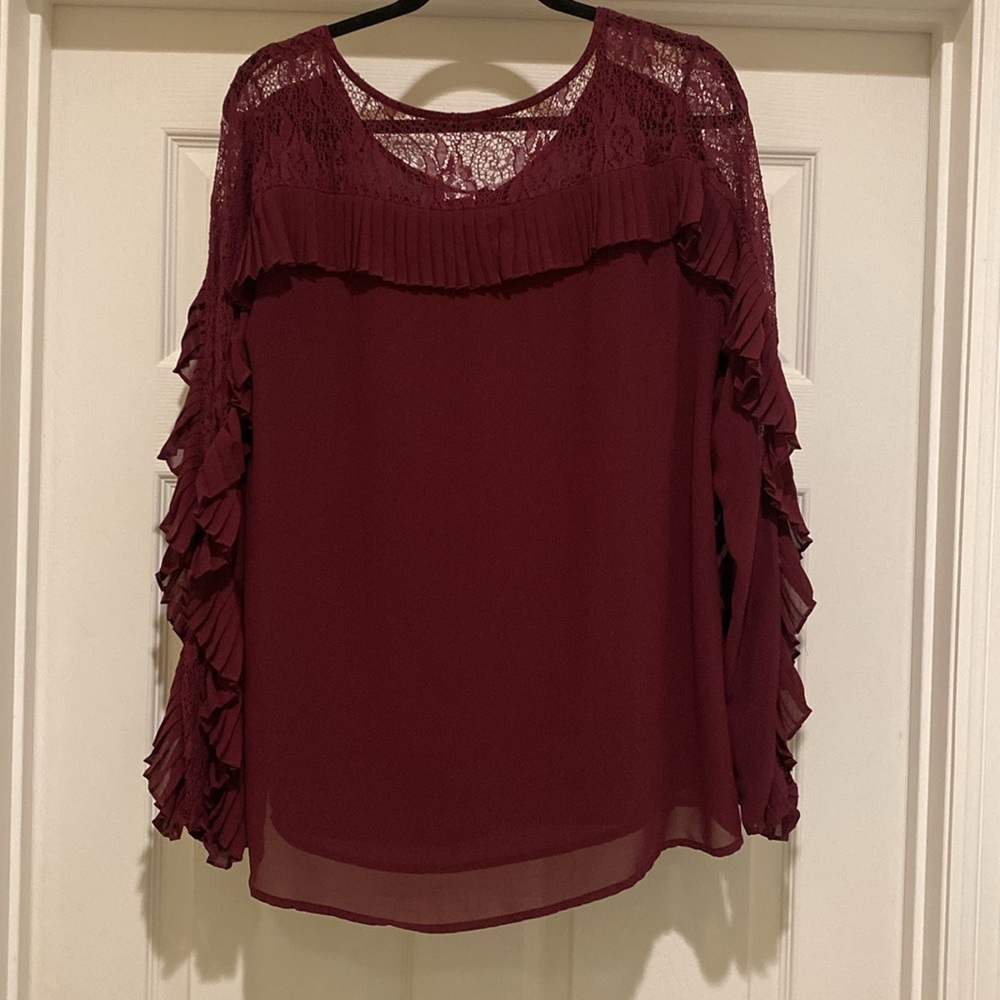 Entro maroon large women's blouse - Picture 5 of 6